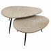 Salontafel Veria Set 2 Coffeetables Beige Marmer-Salontafels-PTMD