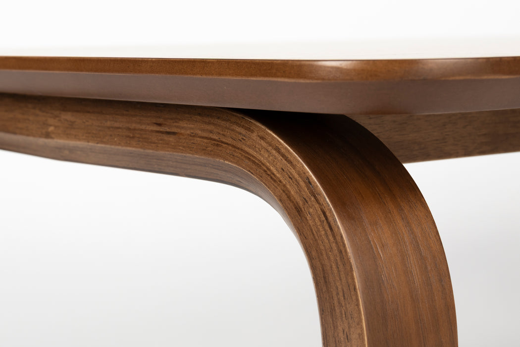 Salontafel Table Rubber wood, Walnut veneer Bruin 50x100, sfeerbeeld 4