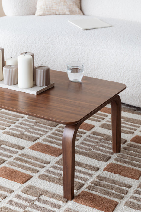 Salontafel Table Rubber wood, Walnut veneer Bruin 50x100, sfeerbeeld 8