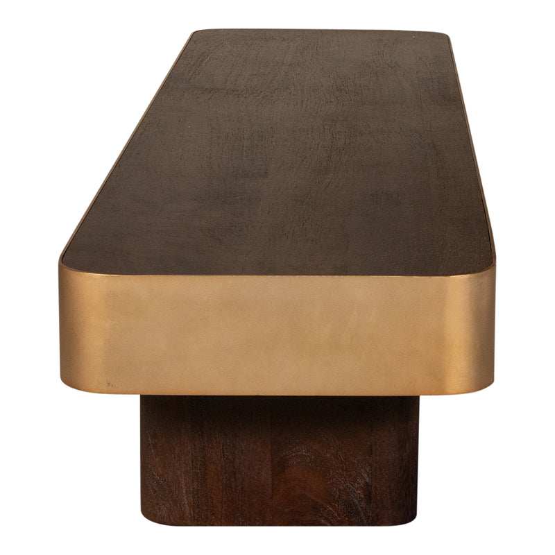 Salontafel Warren Mangohout Bruin 45x180 cm-Salontafels-PTMD
