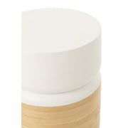 Salontafel Wit Bamboe Rond 40 cm 40x40x47 cm-Bijzettafels-J-Line