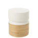 Salontafel Wit Bamboe Rond 40 cm-Salontafels-J-Line