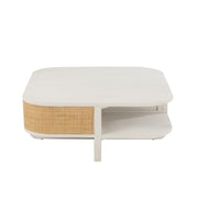 Salontafel Wit Bayur hout 84 cm 84.5x84.5x36 cm-Salontafels-J-Line