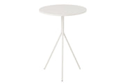 Salontafel Wit Ijzer Rond 40 cm 40x40x57 cm-Salontafels-J-Line