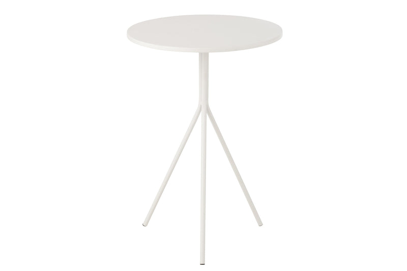 Salontafel Wit Ijzer Rond 40 cm 40x40x57 cm-Salontafels-J-Line