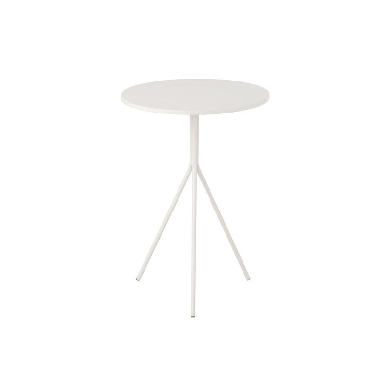 Salontafel Wit Ijzer Rond 40 cm 40x40x57 cm-Salontafels-J-Line