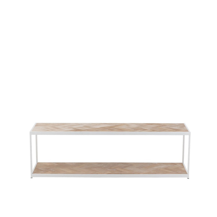 Salontafel Wit Metaal 40x150 cm-Salontafels-J-Line