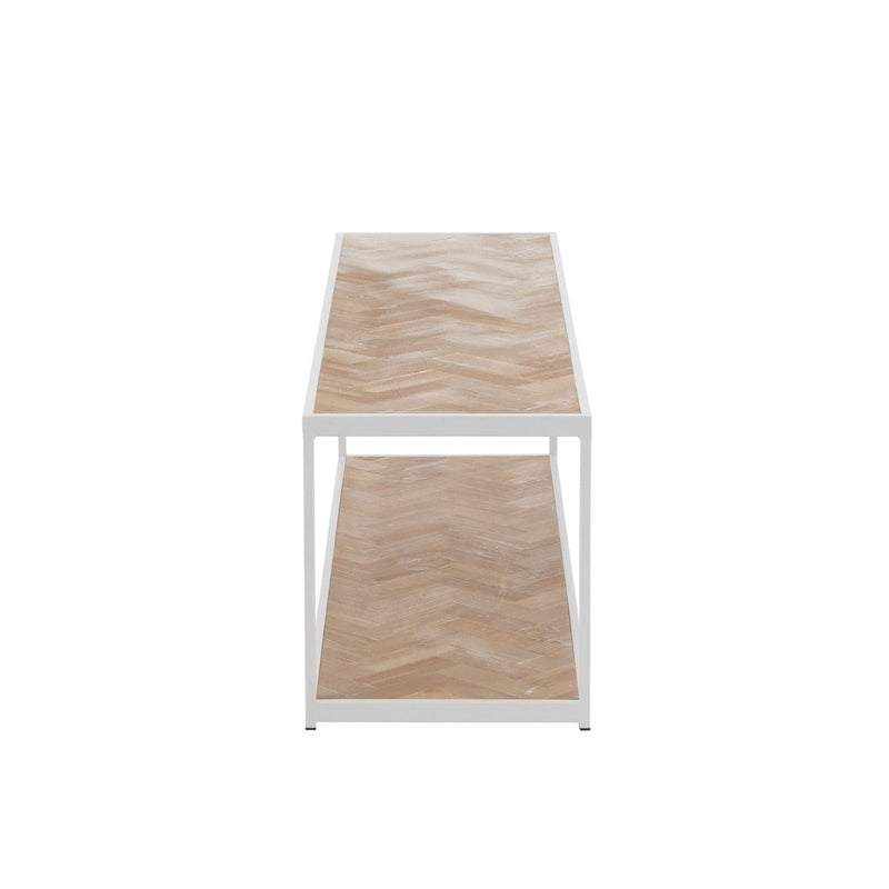 Salontafel Wit Metaal 40x150 cm-Salontafels-J-Line
