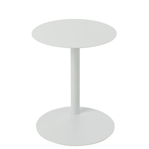 Salontafel Wit Metaal Rond 40 cm 40x40x50 cm-Bijzettafels-J-Line