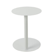 Salontafel Wit Metaal Rond 40 cm 40x40x50 cm-Bijzettafels-J-Line