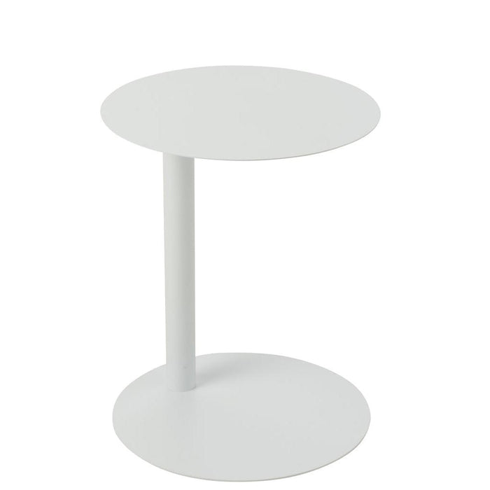 Salontafel Wit Metaal Rond 40 cm-Salontafels-J-Line
