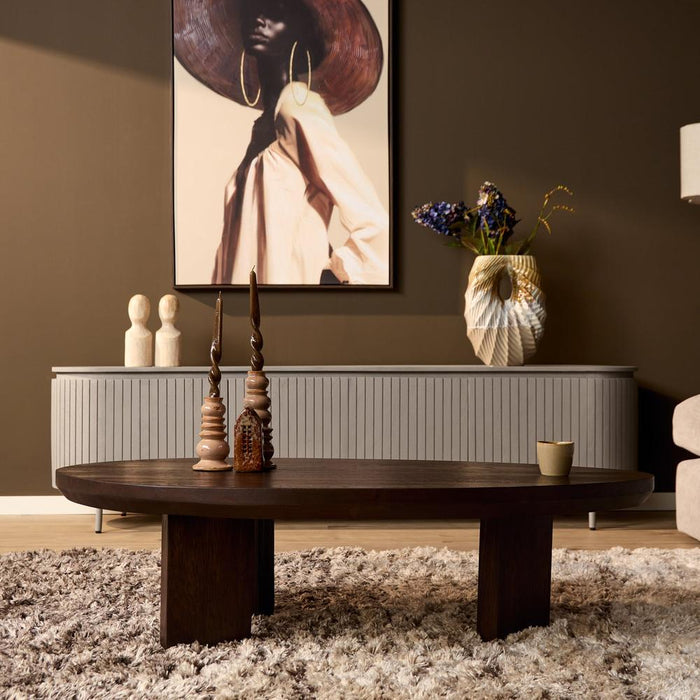 Salontafel Zillah - 130 cm - Eiken Bruin-Salontafels-Starfurn