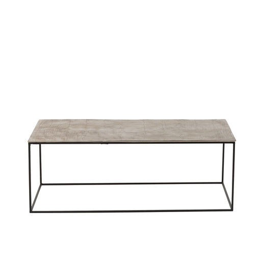Salontafel Zilver ijzer Rechthoekig 49x110 cm-Salontafels-J-Line