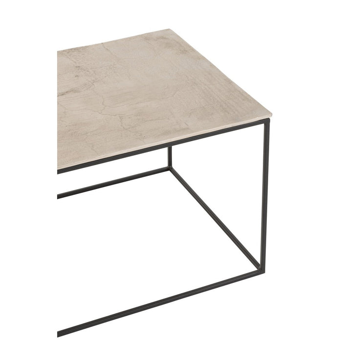Salontafel Zilver ijzer Rechthoekig 49x110 cm-Salontafels-J-Line