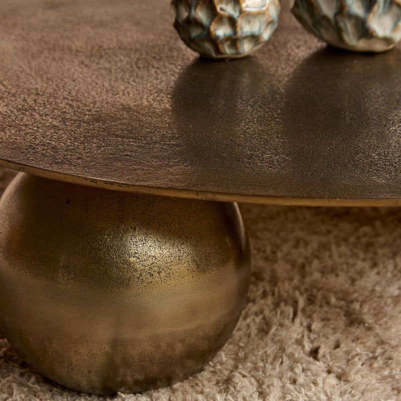 Salontafel Ziva Goud 90 cm 90x90x23 cm-Salontafels-Starfurn