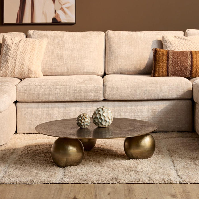 Salontafel Ziva Goud 90 cm 90x90x23 cm-Salontafels-Starfurn