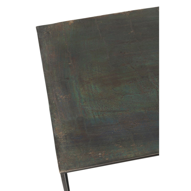 Salontafel Zwart Aluminium Rechthoekig 49x110 cm-Salontafels-J-Line