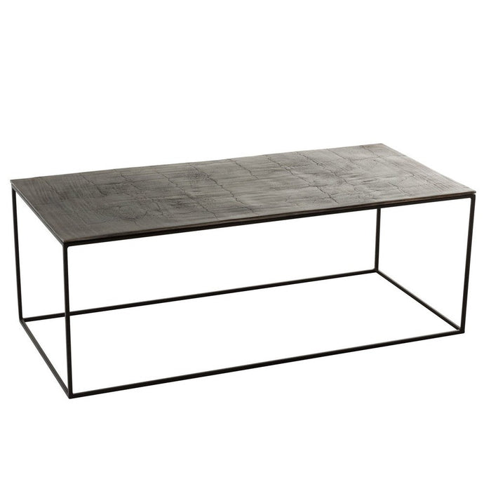 Salontafel Zwart Aluminium Rechthoekig 49x110 cm-Salontafels-J-Line