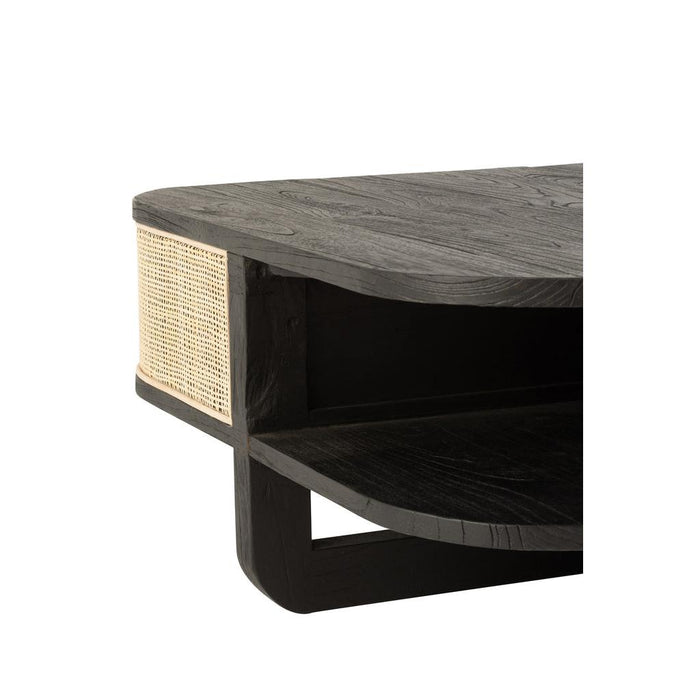 Salontafel Zwart Bayur hout 84 cm 84.5x84.5x36 cm-Salontafels-J-Line