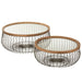 Salontafel Zwart Glas Rond 100 cm-Salontafels-J-Line