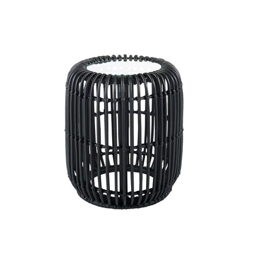 Salontafel Zwart Glas Rond 35 cm-Salontafels-J-Line