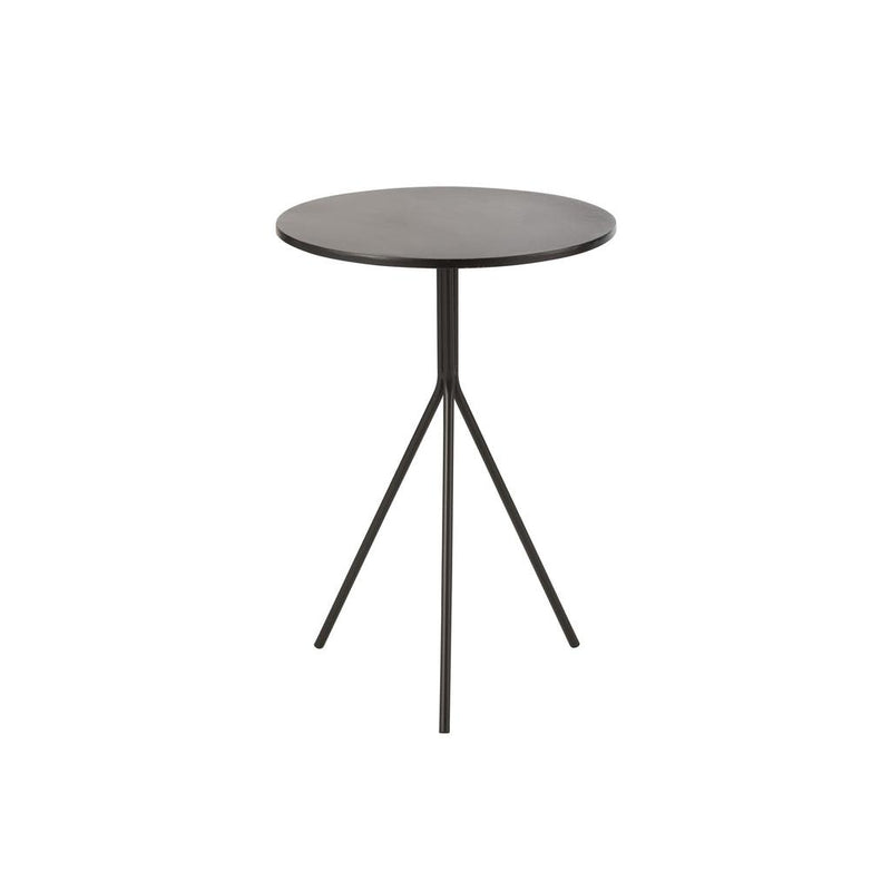 Salontafel Zwart Ijzer Rond 40 cm 40x40x57 cm-Salontafels-J-Line