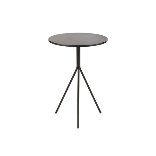 Salontafel Zwart Ijzer Rond 40 cm 40x40x57 cm-Salontafels-J-Line