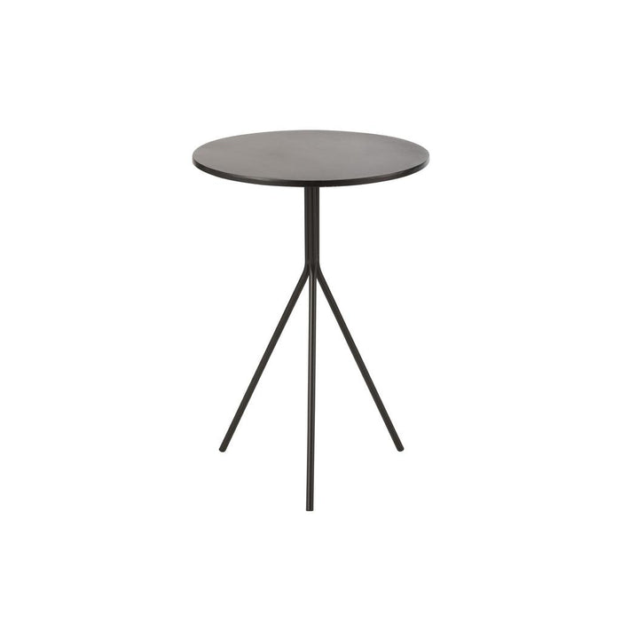 Salontafel Zwart Ijzer Rond 40 cm 40x40x57 cm-Salontafels-J-Line