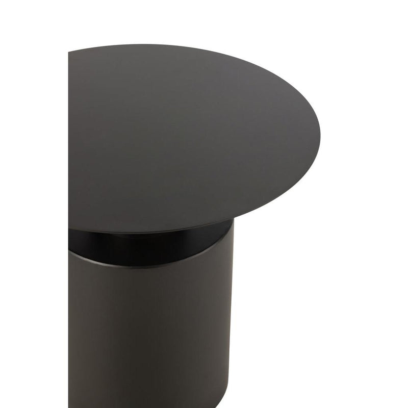 Salontafel Zwart Ijzer Rond 55 cm 55x55x51 cm-Bijzettafels-J-Line
