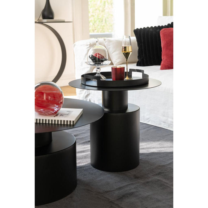 Salontafel Zwart Ijzer Rond 55 cm-Salontafels-J-Line