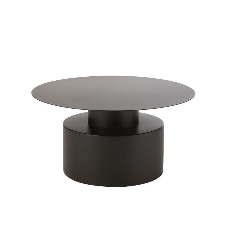Salontafel Zwart Ijzer Rond 80 cm 80x80x41 cm-Salontafels-J-Line