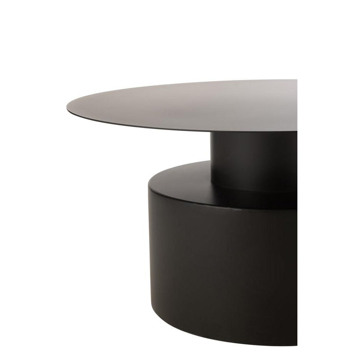 Salontafel Zwart Ijzer Rond 80 cm-Salontafels-J-Line