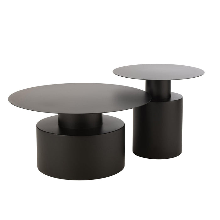 Salontafel Zwart Ijzer Rond 80 cm-Salontafels-J-Line