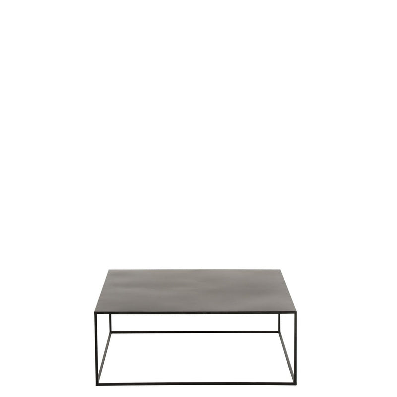 Salontafel Zwart Ijzer Vierkant 80 cm 80x80x30 cm-Salontafels-J-Line