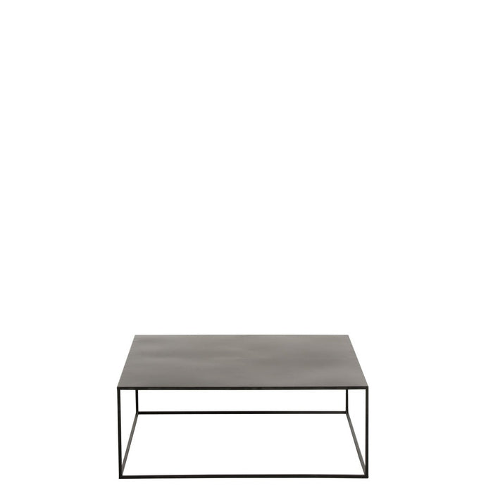 Salontafel Zwart Ijzer Vierkant 80 cm 80x80x30 cm-Salontafels-J-Line