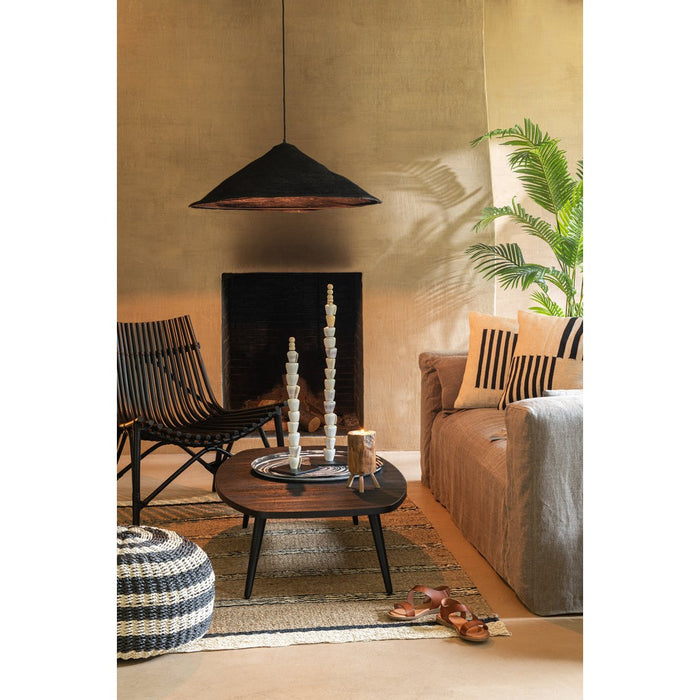 Salontafel Zwart Mdf Rechthoekig 70x120 cm-Salontafels-J-Line