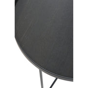 Salontafel Zwart Mdf Rond 50 cm 50.5x50.5x50 cm-Bijzettafels-J-Line
