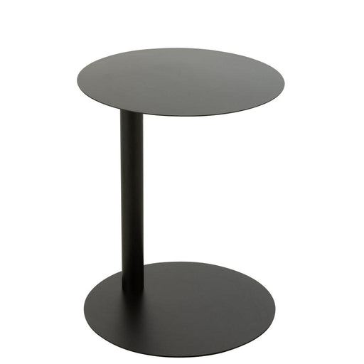 Salontafel Zwart Metaal Rond 40 cm-Bijzettafels-J-Line
