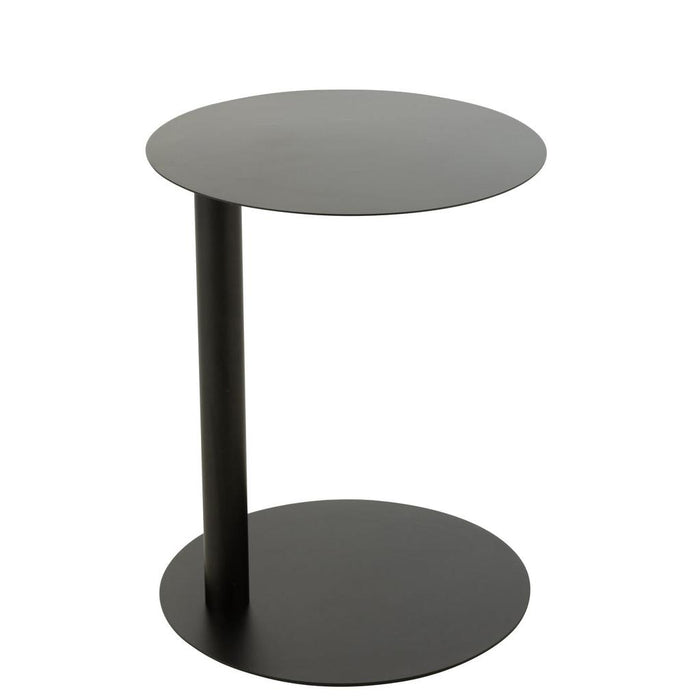 Salontafel Zwart Metaal Rond 40 cm-Salontafels-J-Line