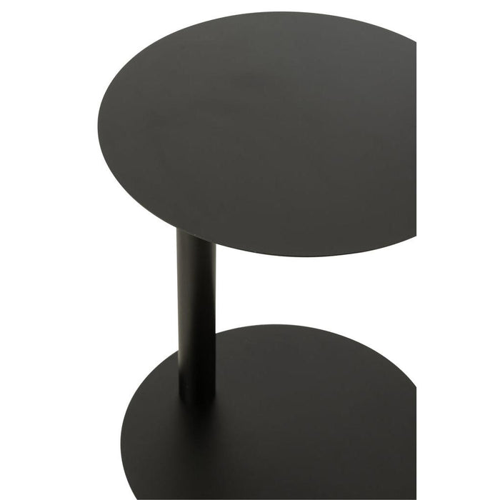 Salontafel Zwart Metaal Rond 40 cm-Salontafels-J-Line