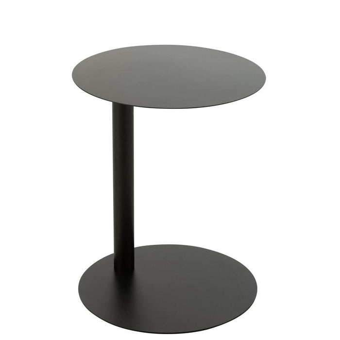 Salontafel Zwart Metaal Rond 40 cm-Salontafels-J-Line