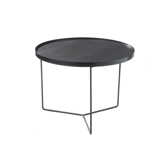 Salontafel Zwart Metaal Rond 60 cm-Salontafels-J-Line