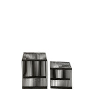 Salontafel Zwart Recycled hout 45 cm 45x50x50 cm-Bijzettafels-J-Line