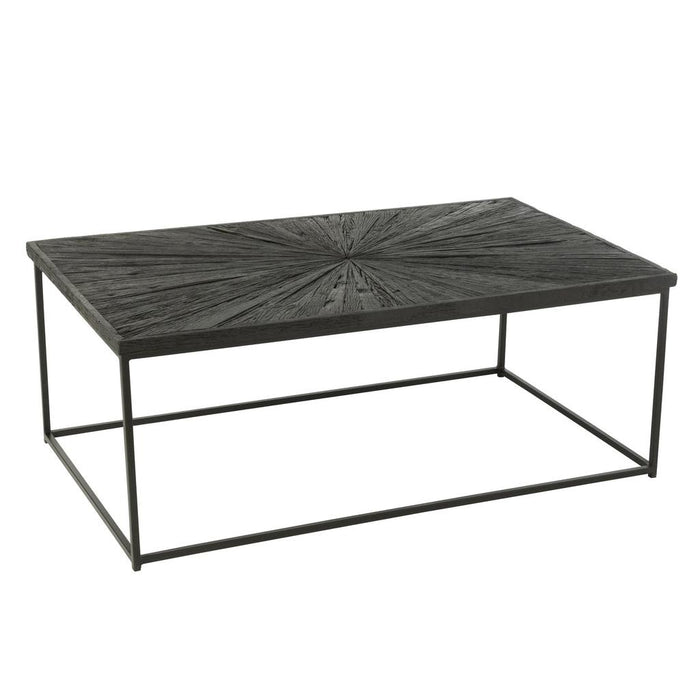 Salontafel Zwart Recycled hout 70x120 cm-Salontafels-J-Line