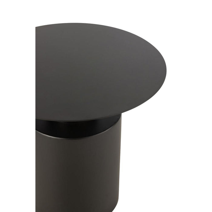 Salontafel Zwart ijzer Rond 55 cm 55x55x51 cm-Bijzettafels-J-Line