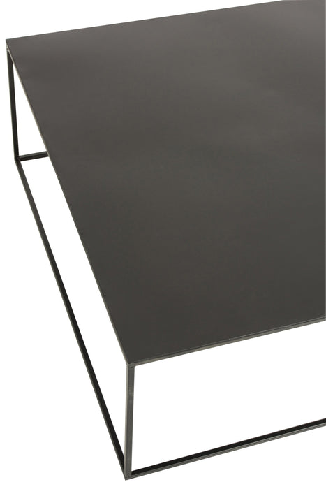 Couchtisch Schwarz Eisen Quadratisch 80 cm