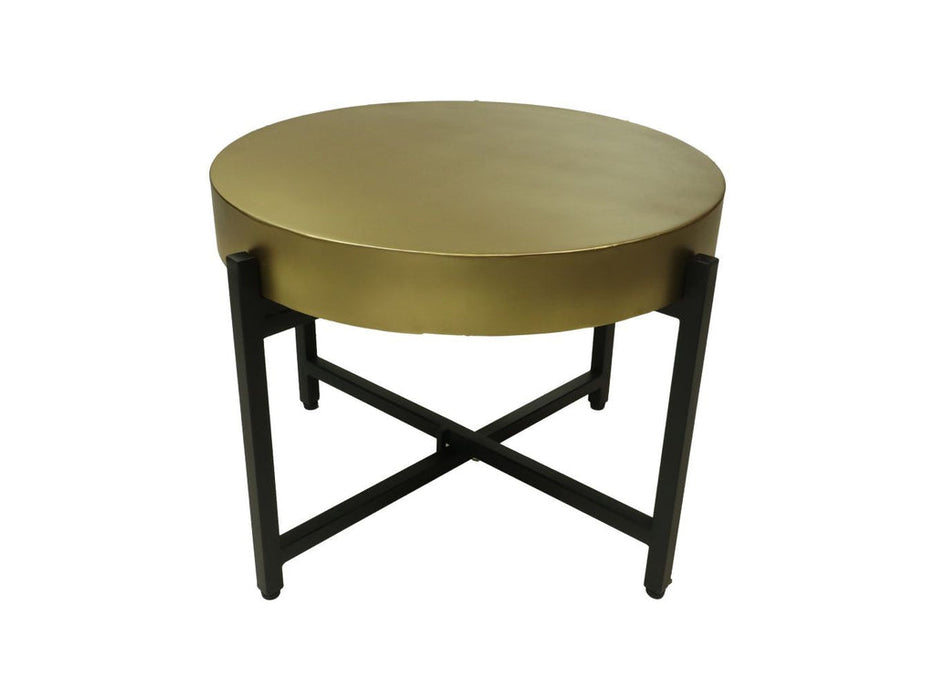 Salontafel - ø50x40- Goud/zwart - Metaal-Salontafels-HSM Collection