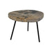 Salontafel rond - ø64x56x46 - Naturel/zwart - Steen/Metaal-Salontafels-HSM Collection