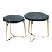 Salontafel set Caly | Zwart marmer 50-40 cm-Salontafels-Starfurn
