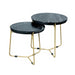 Salontafel set Caly | Zwart marmer 50-40 cm-Salontafels-Starfurn
